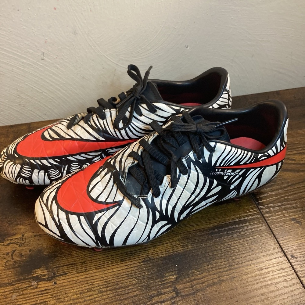 Nike Hypervenom Phelon II FG Neymar Soccer Cleats Mens 6.5 White 820113-061
